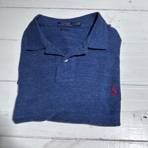 Polo Ralph Lauren Mens XXL Classic Fit Short Sleeve Polo Shirt‎ Red Pony Blue